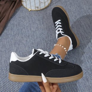 Desun Shoes Women's 2024 Autumn Cross-border Women's Shoes Vintage Casual Sports White Shoes Women's Flat Forrest Gump Plate Shoes
