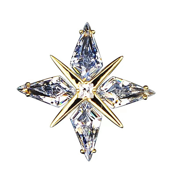 Luxe Starlight reversspeld, stijlvolle broche voor heren- en damespakken, overhemdaccessoire, cadeau_voghion.com