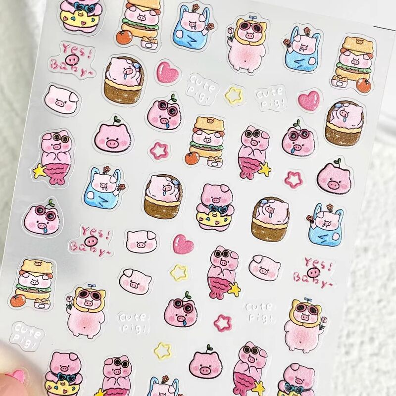 New Cute Canned Pig Lulu Pink Adorable Piggy Water Cup Ccd Phone Case DIY Nail Stickers Embossed Nail Art Stickers New Cute Canned Pig Lulu Pink Adorable Piggy Water Cup Ccd Phone Case DIY Nail Stickers Embossed Nail Art Stickers
