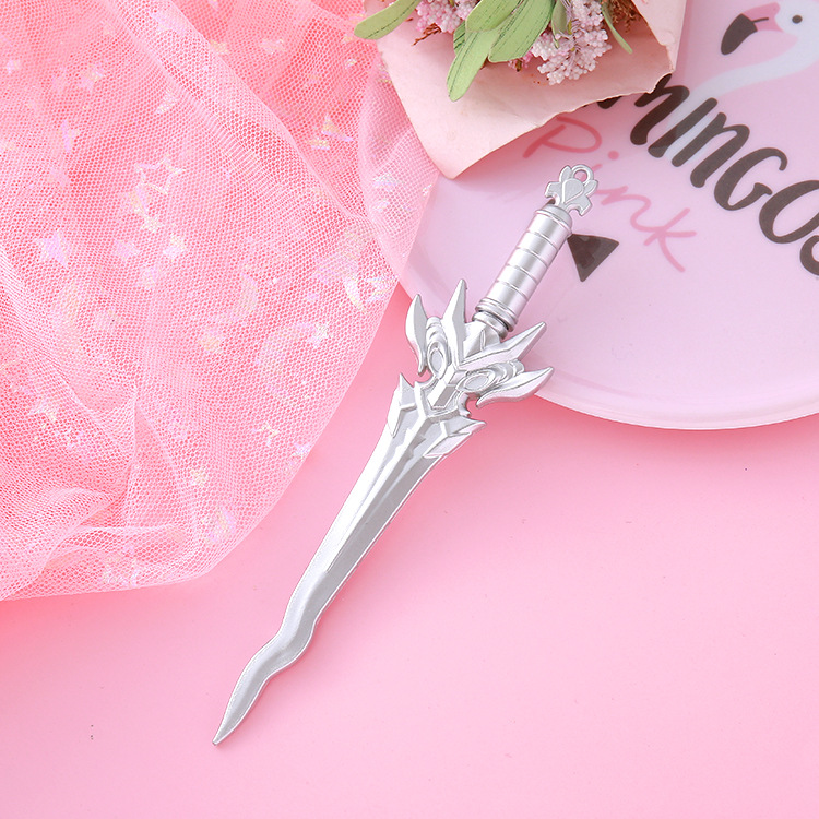 Pluma de góner con forma de arma creativa, papelería linda, espada, pluma de agua, herramienta de escritura para estudiantes, premio, regalo, pluma de góner