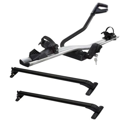 rack, luggage rack, vehicle-mounted – Car bike rack - black-crossbar-new-silver-miniature-car-model-no-drilling-required