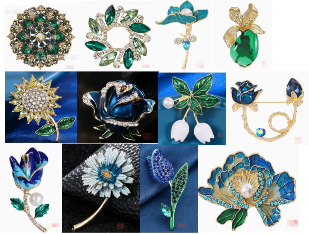 Broche papillon rétro européenne et américaine en alliage incrusté de strass, ornée d'une coccinelle._voghion.com
