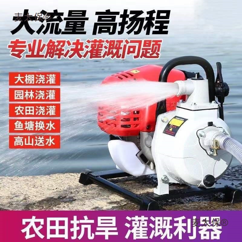 进口原装汽油机抽水泵灌溉菜园农用小型四冲程抽水机家用小麦太保