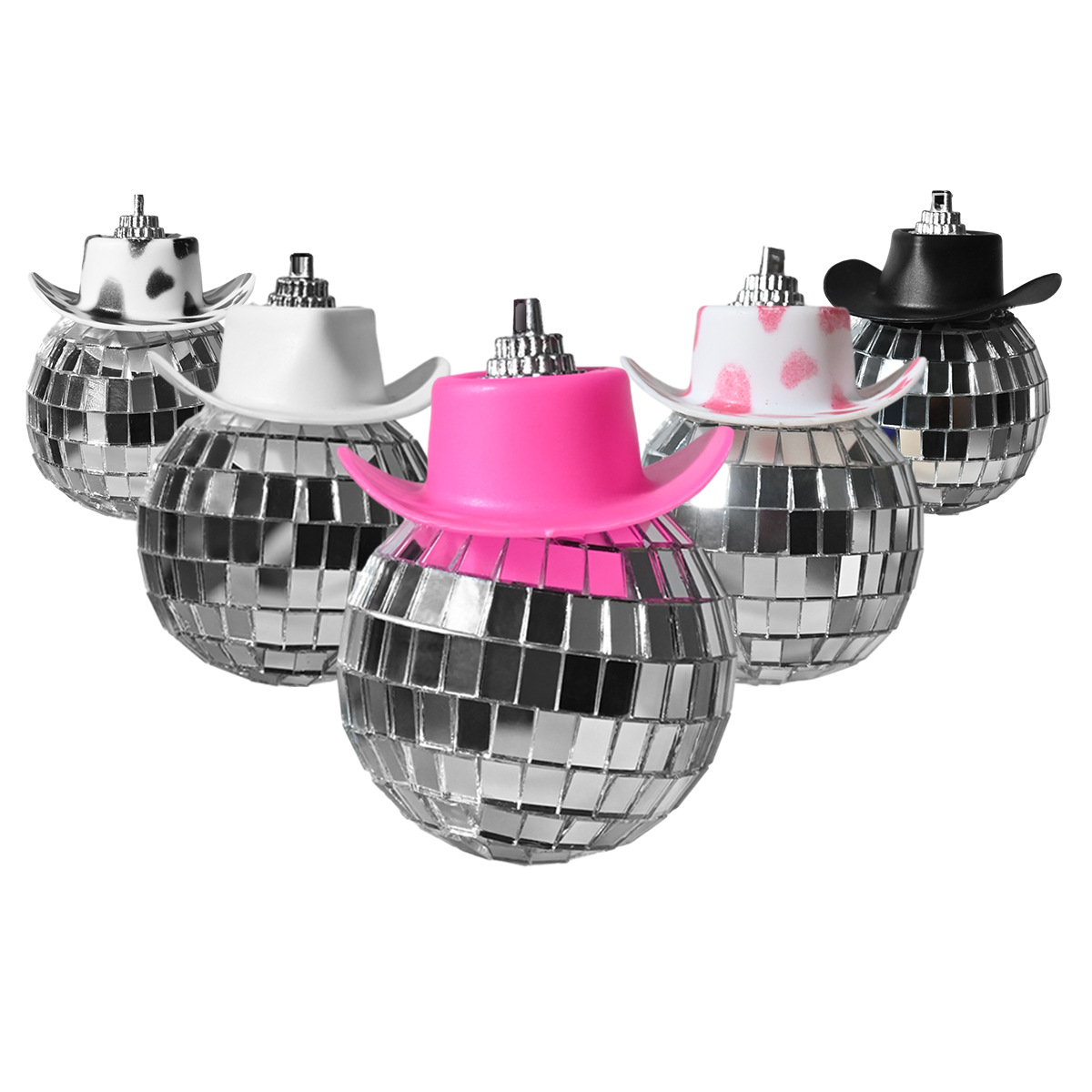 Christmas Cartoon Style Funny Hat Ball Glass Indoor Inside The Car Hanging Ornaments display picture 3