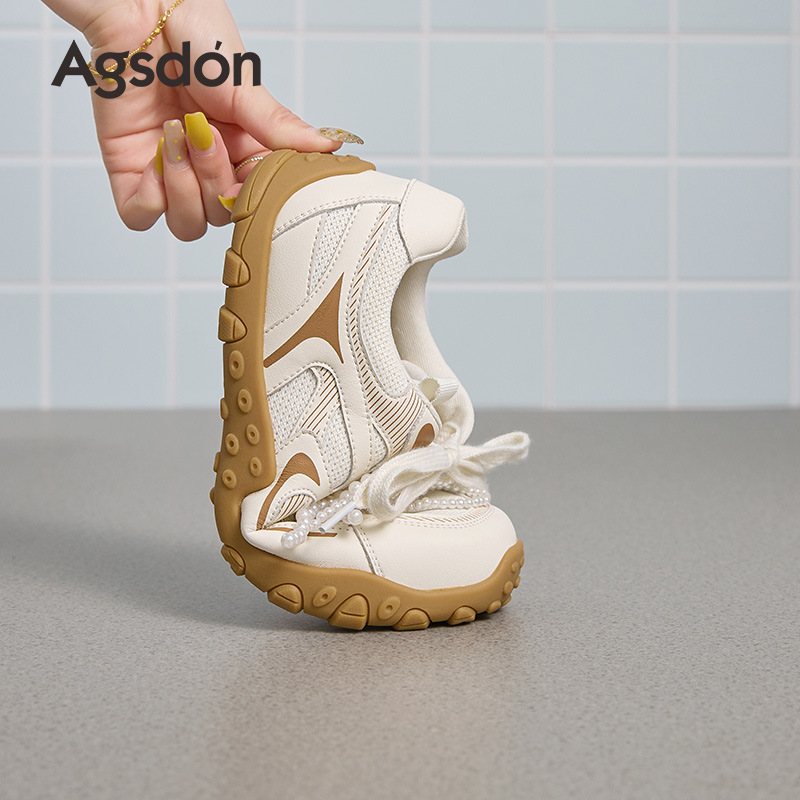 Augu Shi Dengde zapatos de entrenamiento para mujeres 2025 nuevo otoño con suela gruesa y suave, zapatos deportivos de moda, zapatos casuales ligeros