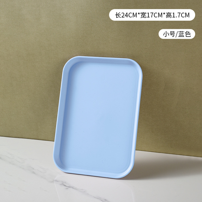 ハンドル付き軽量高級プラスチックトレイ、ハイエンド家庭用ティートレイ、ディナープレート、業務用レストランの厚みのある大きなプレート|undefined