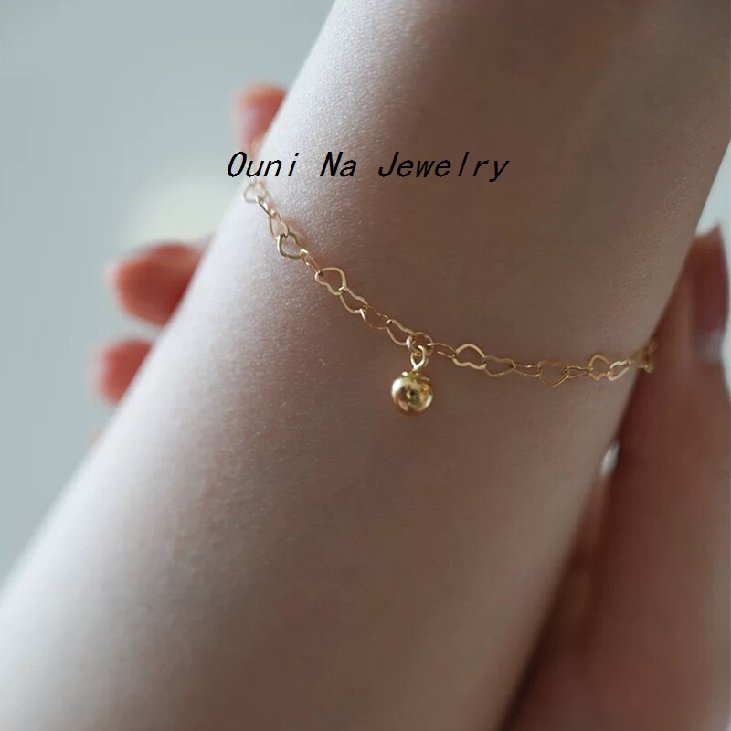 S925 Sterling Silver Heart-Shaped Hollow Bracelet for Women, Unique Design with Round Bead Pendant, High-End Versatile Cross-Border Wholesale S925 Sterling Silver Heart-Shaped Hollow Bracelet for Women, Unique Design with Round Bead Pendant, High-End Versatile Cross-Border Wholesale