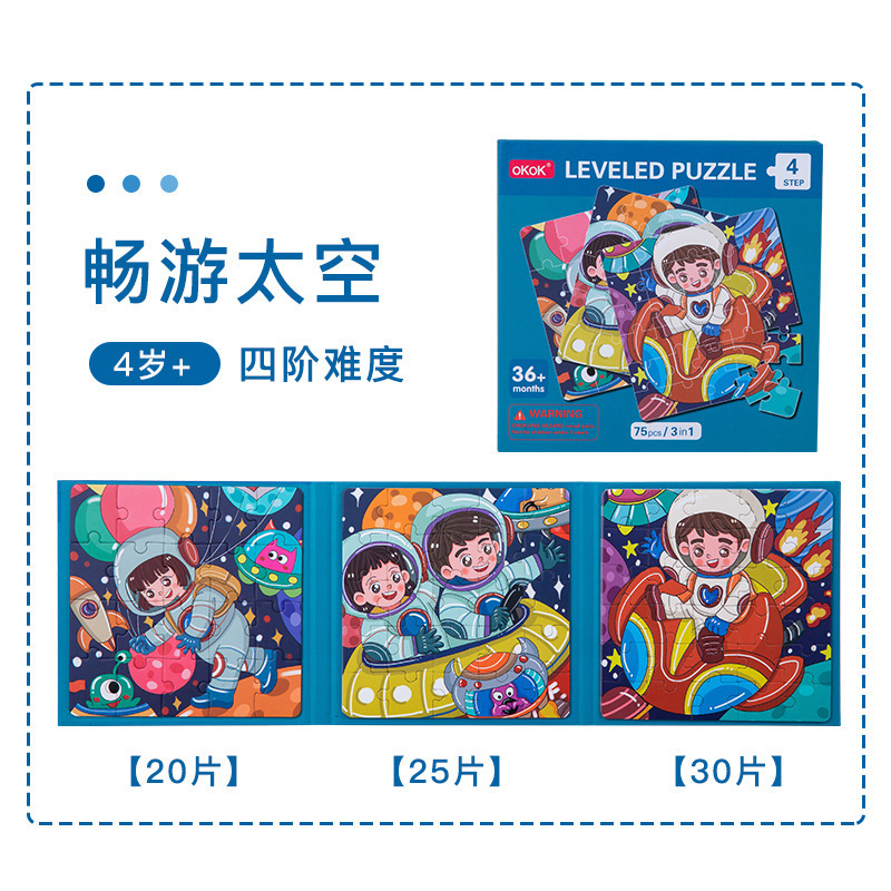 Educación temprana educativa de los niños transfronterizos del CPC del CE tres adentro juguetes magnéticos avanzados del tráfico animal del rompecabezas del libro