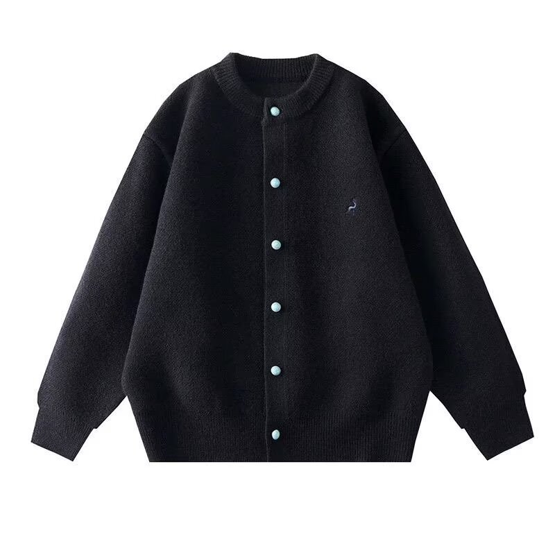 Autumn New American Retro Button Knitted Cardigan Jacket for Men and Women Couples Casual Sweater Jacket Dropshipping