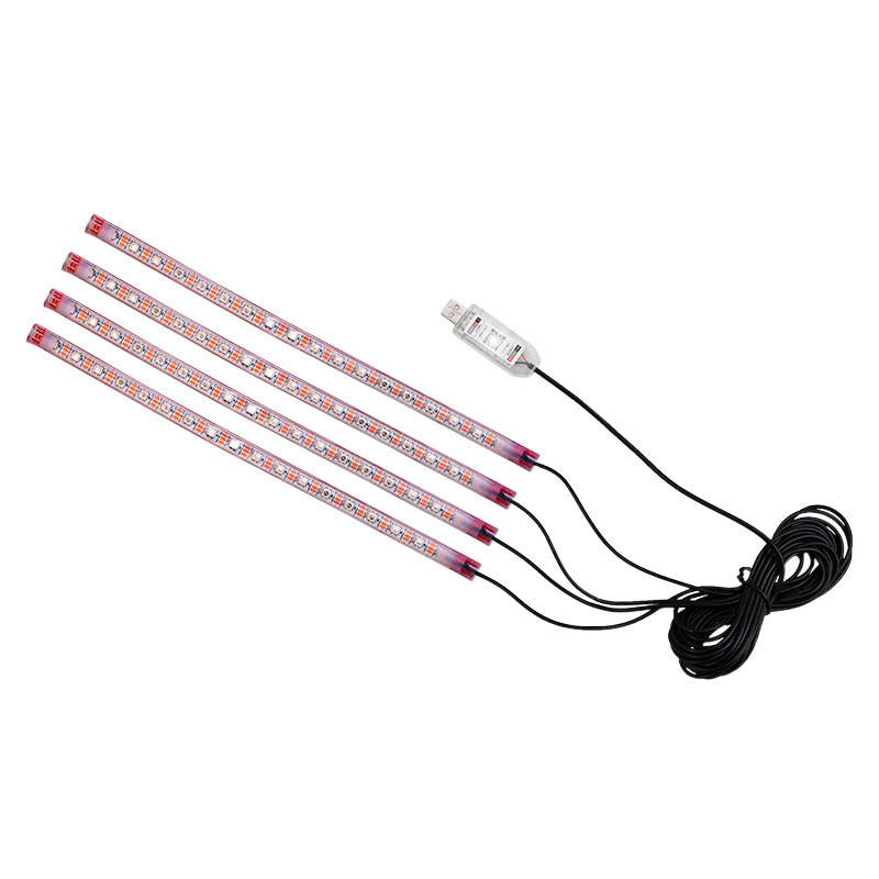 Coche USB Symphony luz ambiental para pies tira de luz decorativa LED de coche luz de ritmo de música de control remoto