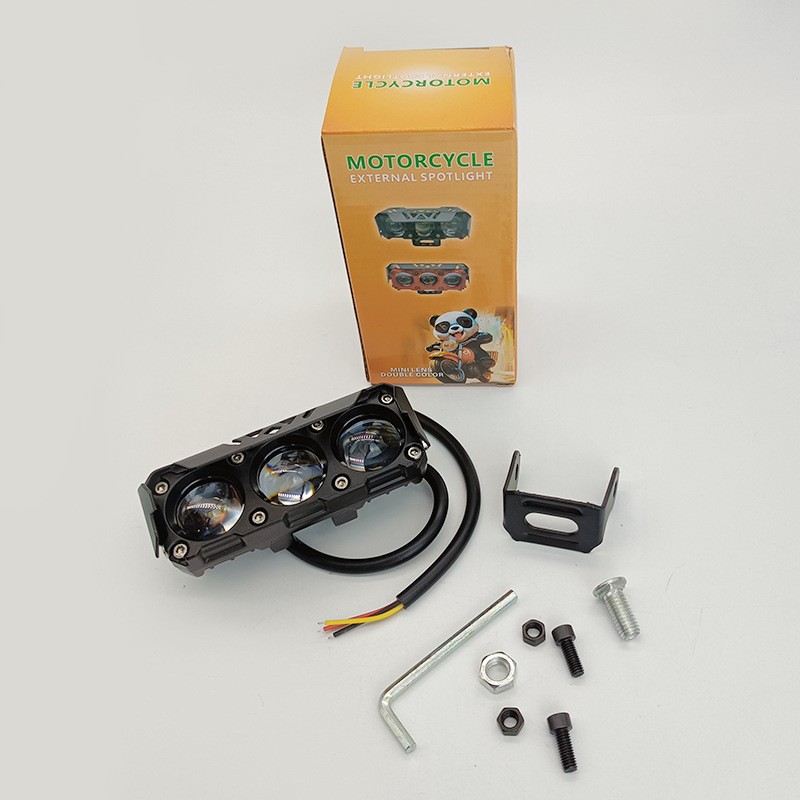 Faros LED de motocicleta tres, cuatro y cinco ojos luces cercanas y lejanas impermeables para vehículos eléctricos