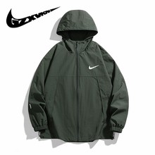 男装2025秋季山系工装户外防风连帽夹克男情侣运动休闲港风外套女