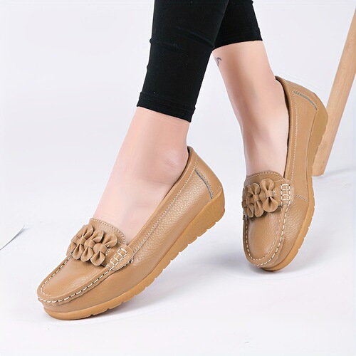 Stylish Women's Comfort Shoes with Soft Bow Decoration and Round Toe