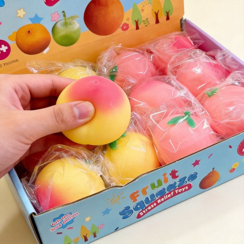 Peach Squeeze Toy for Stress Relief, Slow Rebound Simulation Fruit Novelty Toy, Creative Stress Relief Gadget Peach Squeeze Toy for Stress Relief, Slow Rebound Simulation Fruit Novelty Toy, Creative Stress Relief Gadget