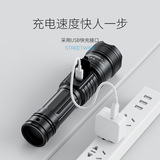 伸缩变焦高亮手电带数显户外便携式三档调节手电筒ABS轻量型手电