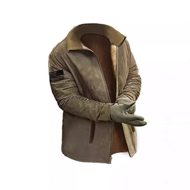 Autumn and Winter Explosions Cross-border Men's Cotton Thickened Lapel Jacket Outdoor Fashion Casual All-match Jacket Warm Clothes Autumn and Winter Explosions Cross-border Men's Cotton Thickened Lapel Jacket Outdoor Fashion Casual All-match Jacket Warm Clothes