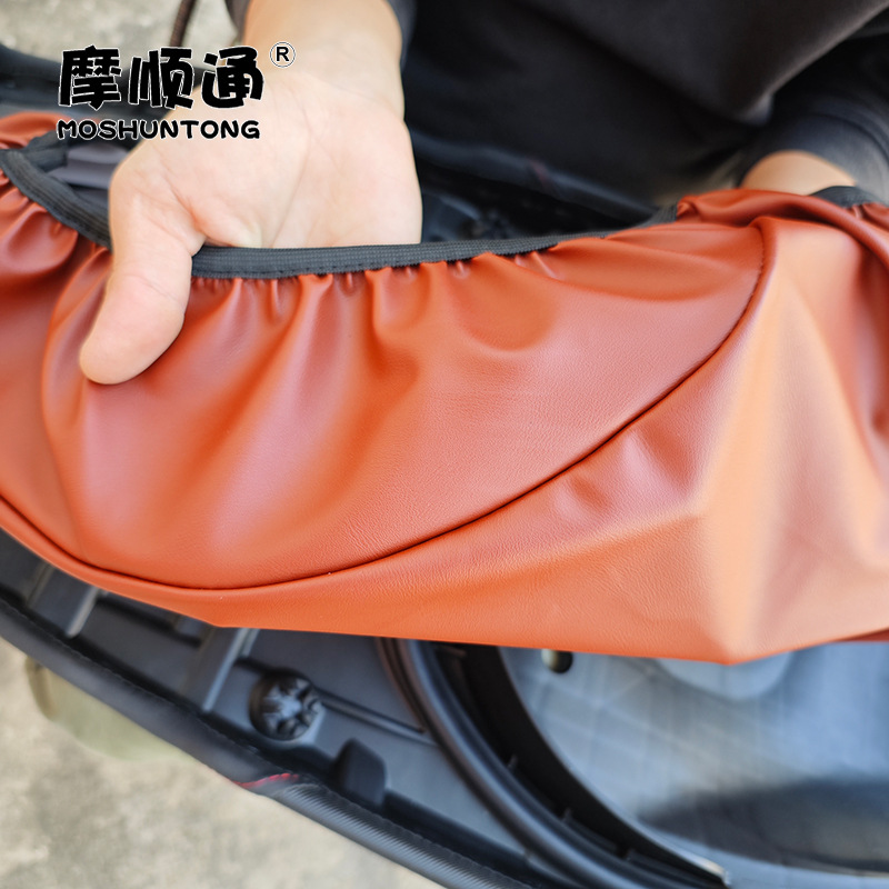 Suitable for Qianjiang Hong 125 motorcycle, sun-proof seat cushion cover, thickened waterproof leather, heat-insulating breathable mesh seat cover