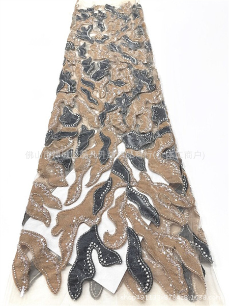 Fabricante directo de terciopelo tubo de perlas tela sexy estilo europeo y americano cena de moda ropa de tela comercio exterior transfronterizo