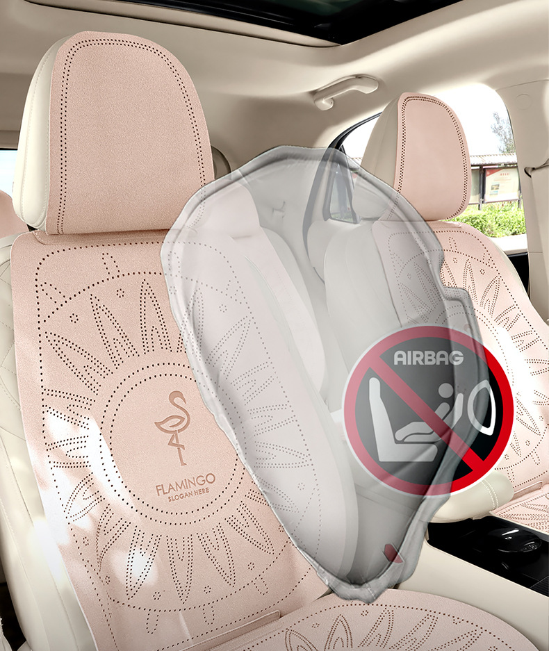 Lynk & Co 08EMP Suede Seat Cushion Flamingo Car Seat Cushion Summer Breathable Foreign Trade Amazon Independent Station