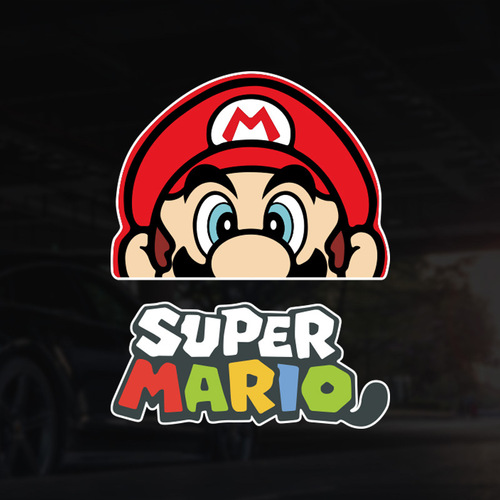 Super Mario Bros. Personalized Creative Game Cartoon Waterproof Car Sticker Electric Window Glass Decoration Sticker