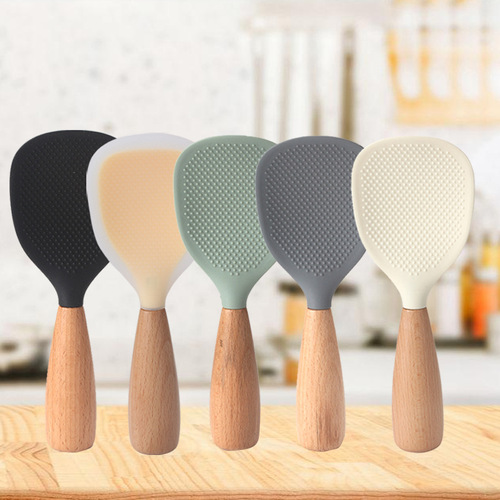 Stand-up rice spoon silicone rice shovel Internet celebrity non-stick rice spoon rice cooker special food-grade household rice shovel