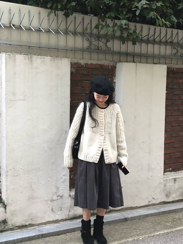 25慢恩韩国东大门秋冬新款themit*n乔妹同款羊毛休闲针织开衫外套|undefined