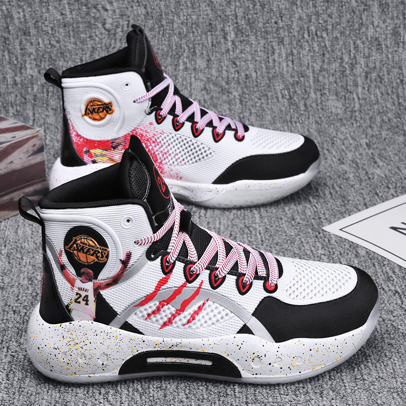 Yu Shuai Couple's Basketball Shoes Men's Summer New Breathable Practical High-top Combat Boots Casual sneaker Trendy Shoes Yu Shuai Couple's Basketball Shoes Men's Summer New Breathable Practical High-top Combat Boots Casual sneaker Trendy Shoes