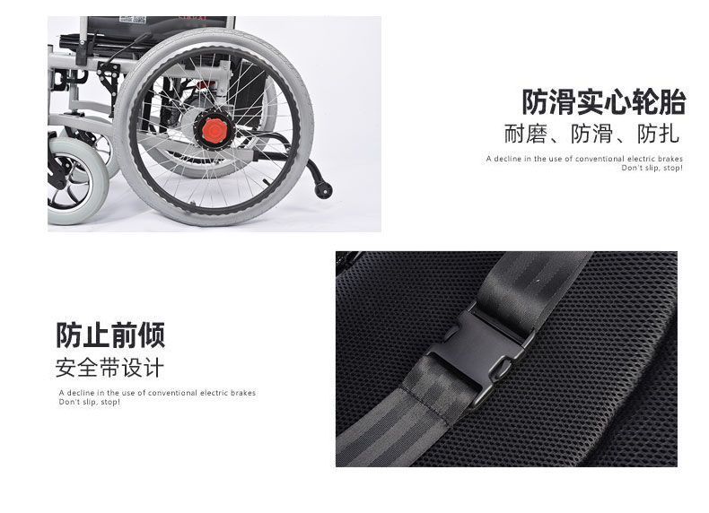 Electric Wheelchair for Disabled Elderly Mobility, Foldable Intelligent Fully Automatic Four-Wheel Mobility Wheelchair for the Elderly