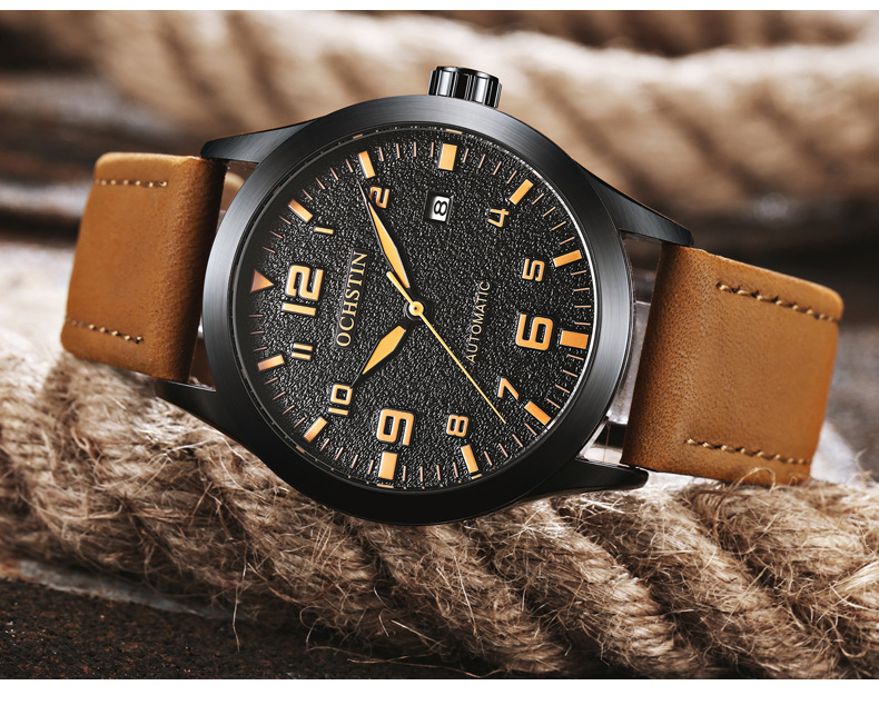 Nuovo orologio autentico OCHSTIN popolare vintage in pelle orologio meccanico completamente automatico tendenza casual orologio da uomo d'affari_voghion.com