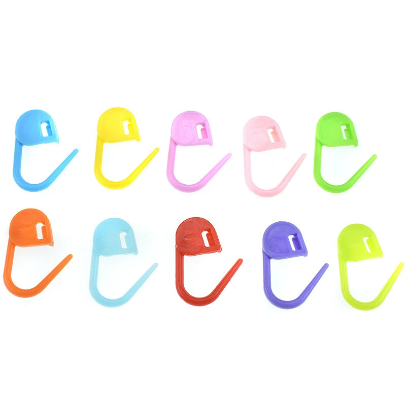 Прямые поставки с фабрики красочных пластиковых маленьких застежек, инструментов для плетения, пластиковых застежек-маркеров, булавок-маркеров, 1000 штук в упаковке.