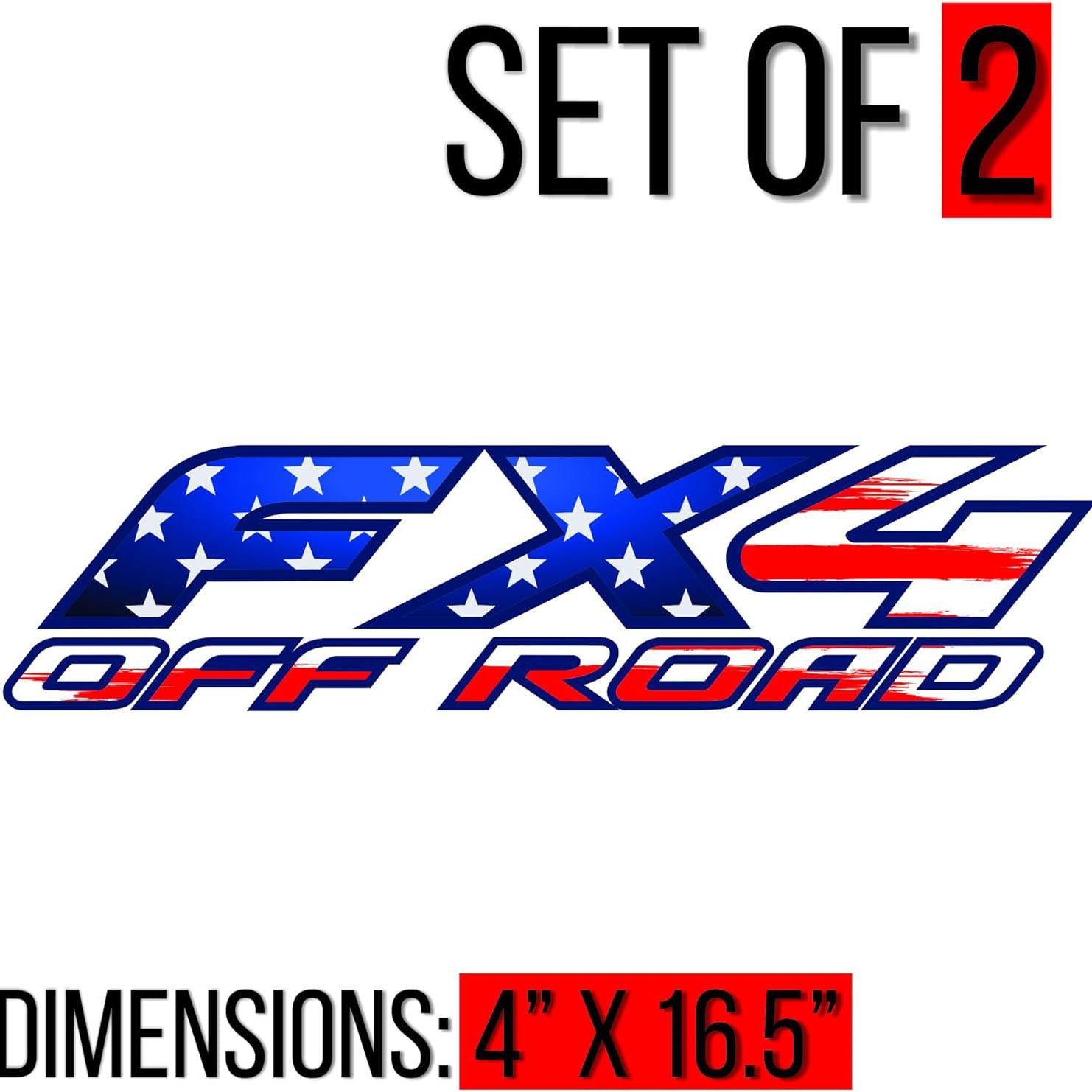 Amazon nuevo FX4 coche pegatinas 4X4 OF ROAD venta caliente pegatinas impermeables
