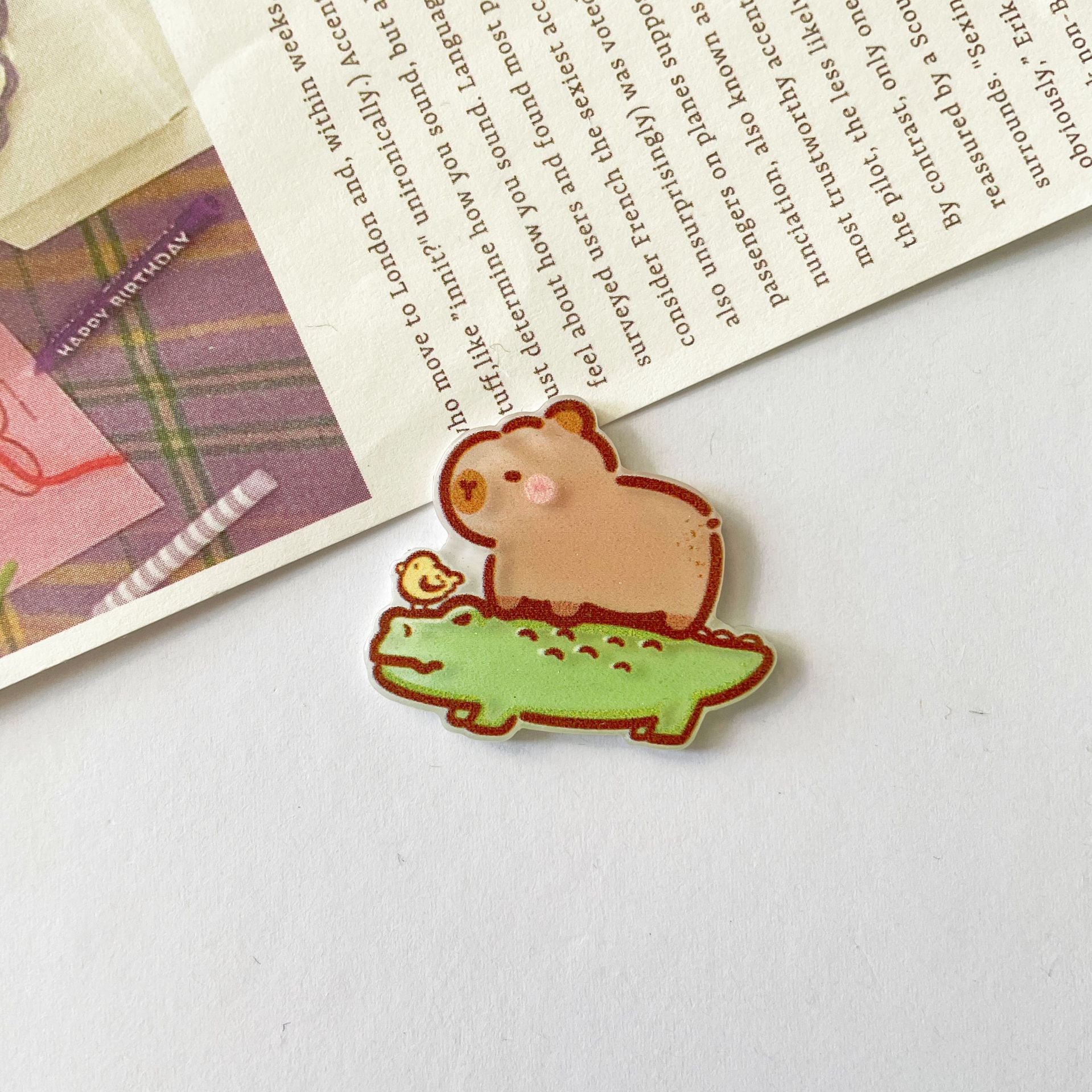 악어 capybara 3cm * 2.5cm (싱글)