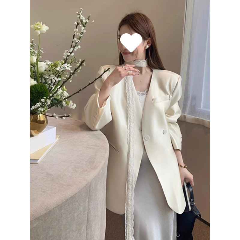 高级感小西装外套女2025春秋季新款小个子名媛设计感半身裙两件套|undefined