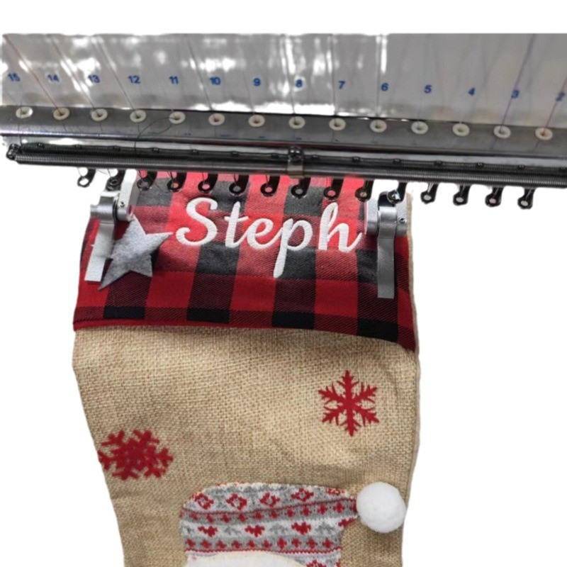 Transfronterizos Amazon Navidad bordado logo bordado prendas de vestir yoga bordado pequeña pieza personalizada