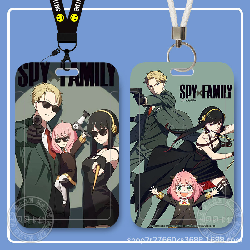 Spy X Family Themed Student Sliding Card Holder for Meal Cards, Bus Cards, Id Cards, and Access Cards Spy X Family Themed Student Sliding Card Holder for Meal Cards, Bus Cards, Id Cards, and Access Cards