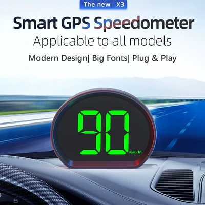 speedometer, total mileage accumulation, Vehicle HUD - x3-green-light-simple-version-hud-compatible-with-all-car-models