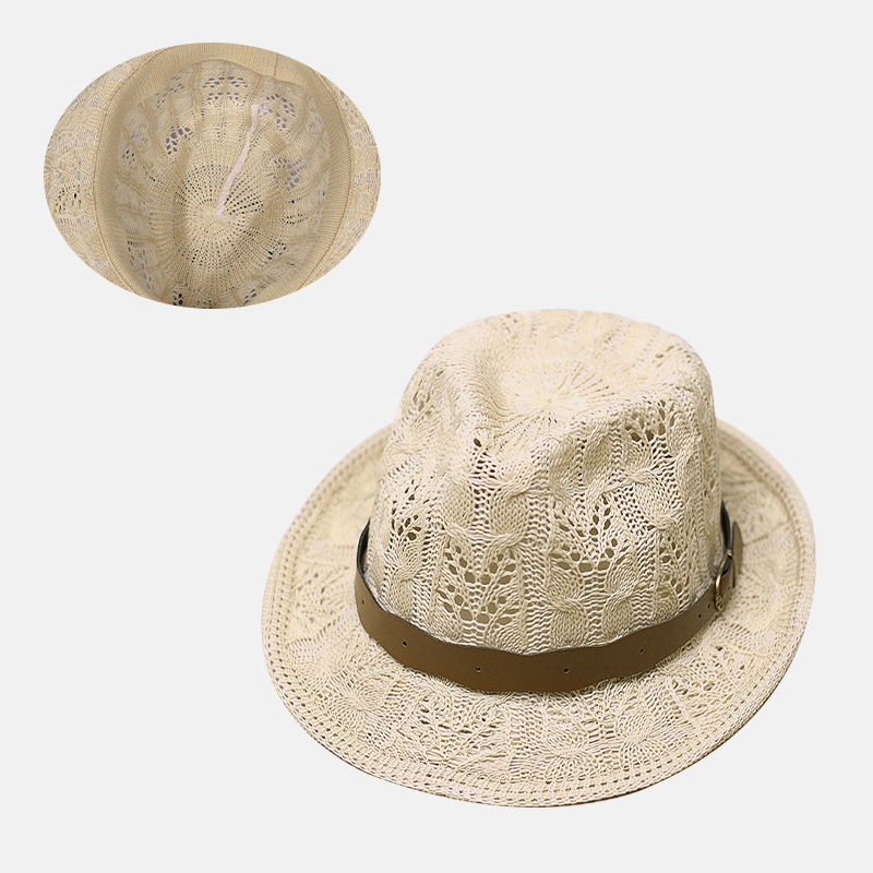 Unisex Basic Einfarbig Flache Traufen Fedora-hut display picture 3