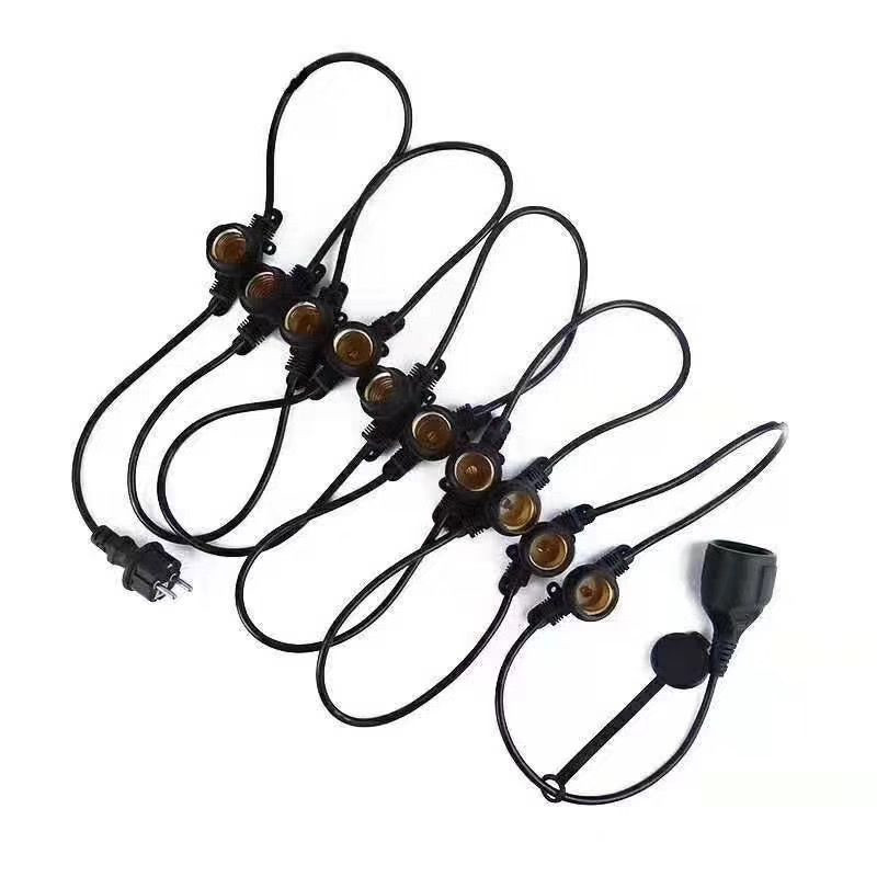 防水接头UL美规E26/E27灯头线 E27灯串线 美式室外彩灯电源线