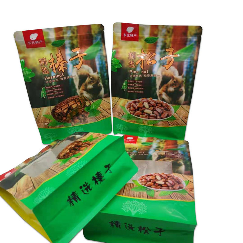 榛子松子包装袋 八边封自立拉链袋 干果礼品袋 零食密封袋 厂家