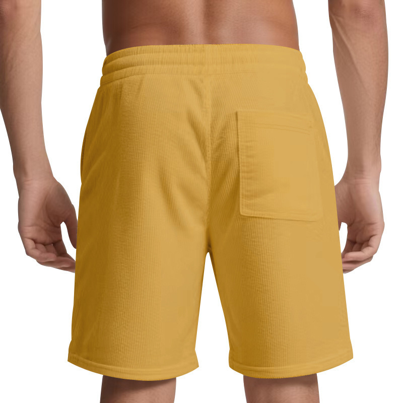 Herren Cord Shorts Mit Tunnelzug Für Strand Und Freizeit_voghion.com