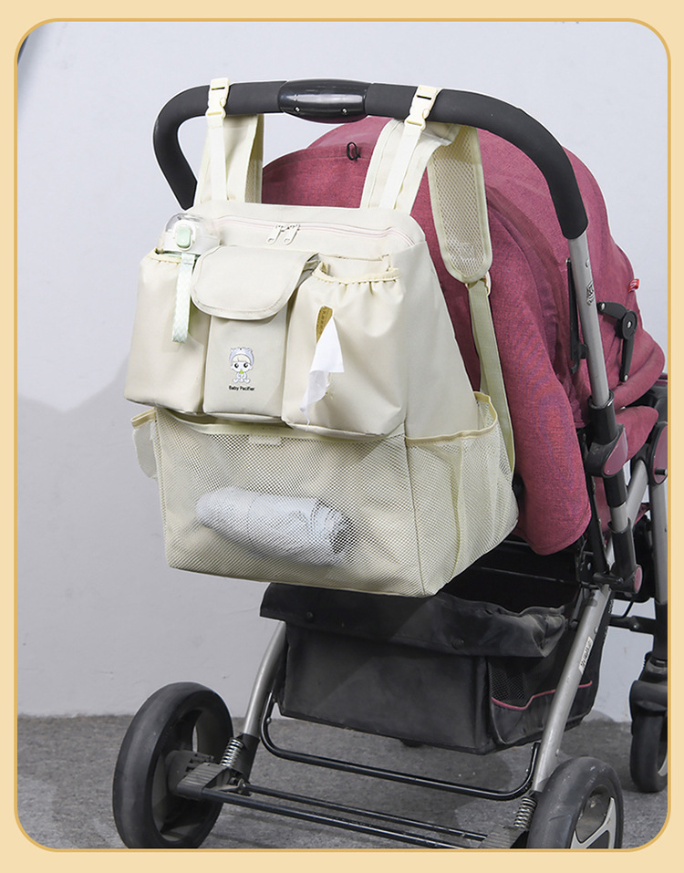 Double Shoulder Mommy Large Capacity Multifunctional Maternity Baby Pregnancy Can Be Hung On Stroller Storage Bag_voghion.com