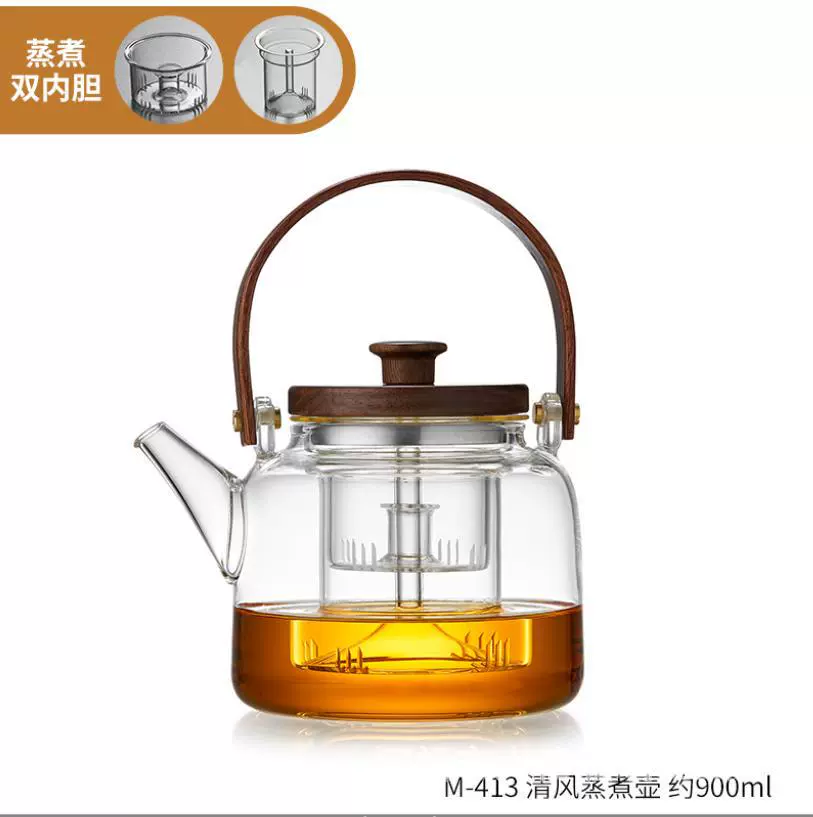 Glass teapot, tea for home use, set