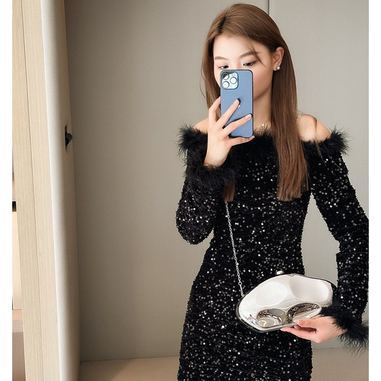 2025 nuevo paquete de cena de moda transfronteriza bolsa de dama exquisita bolsa de metal acrílico bolsa de piedra de forma extraña bolsa de mano