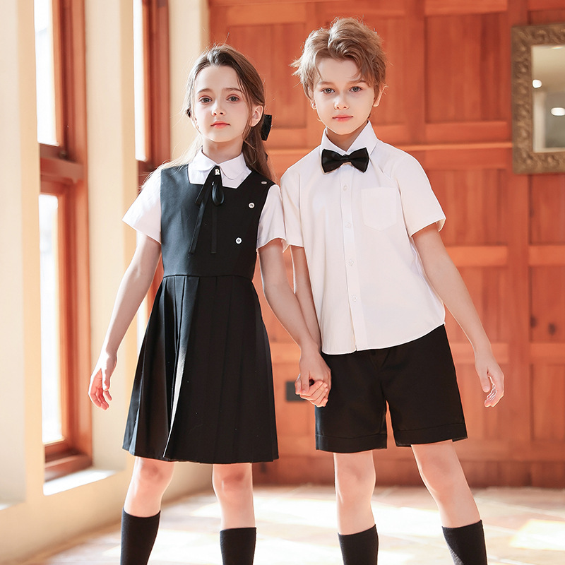 Uniformes escolares de verano para niños, uniformes para el coro de los seis días, uniformes de clase de estilo escolar para niños y niñas, trajes de jardín de infantes