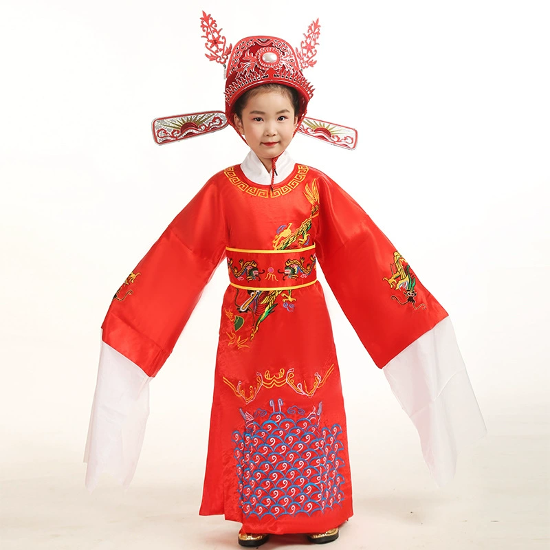 Хэллоуин Чемпион Юань Ланг Костюм Детская опера Пекинская опера Косплей Шляпа Детский сад