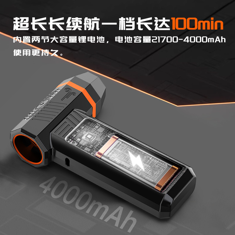 国境を越えた新製品 14万回転暴力ファン タービン照明 キャンプ暴力ファン 高速多機能ハンドヘルドファン|undefined
