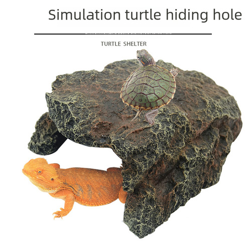 Manufacturer's direct sales of a variety of aquatic resin reptile turtle sunbathing platform pet climbing platform shelter house climbing slope sunbathing platform turtle cave 