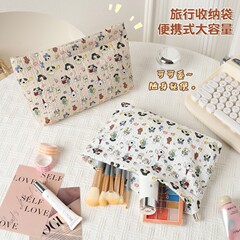 化粧バッグかわいい子犬砕花化粧バッグ女性2025新型携帯大容量収納袋外出バッグ