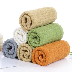 宜朵純棉毛巾勞保家居禮品毛巾吸水素色豎條五色全棉面巾洗臉80g