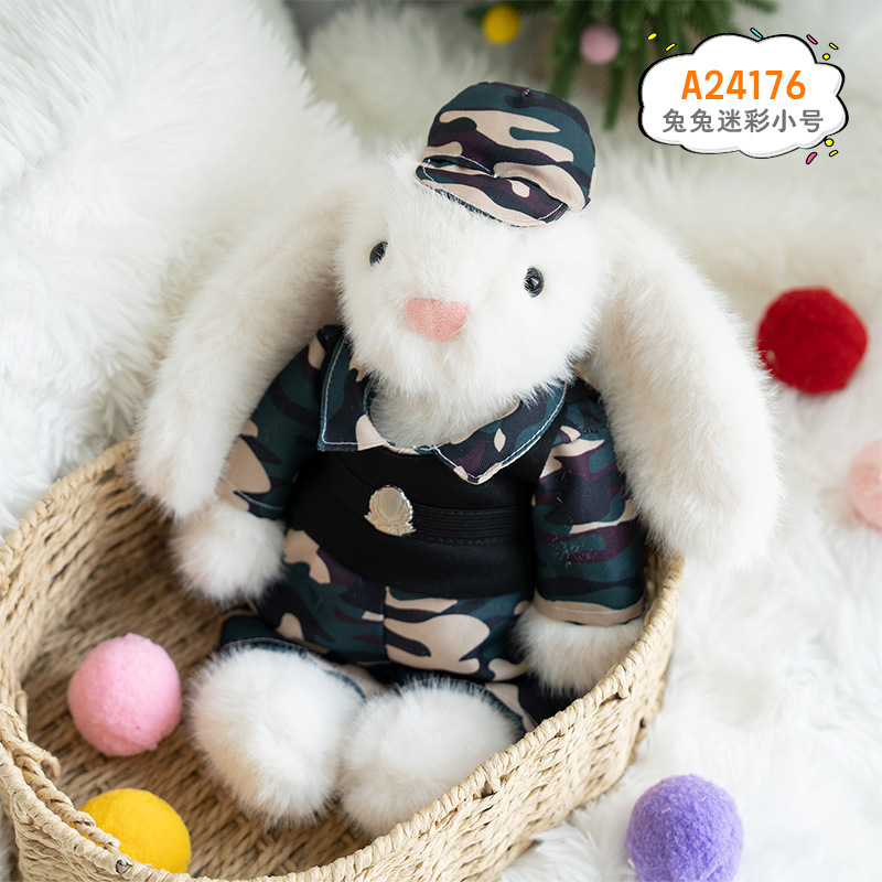 Conejo de policía de tráfico, conejo de policía, juguetes de peluche, muñecas de peluche lindas, regalo de cumpleaños para amigos.